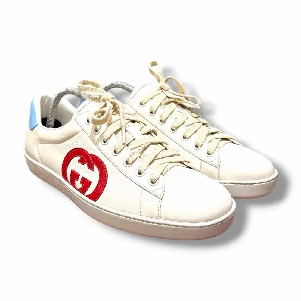 Gucci Ace GG 'Interlocking G - White Red Blue' Sneaker | Size 9G(10US)